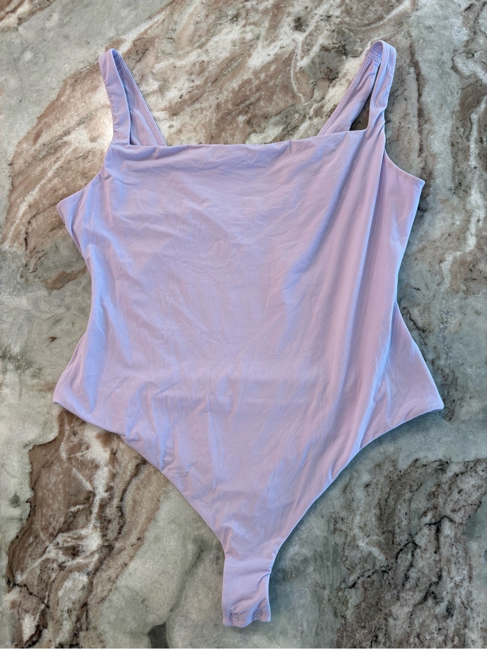 Skims Tank Top Bodysuit Light Purple Size XL Square Neck Sleeveless
